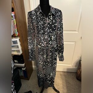 Plus size collared shirt dress